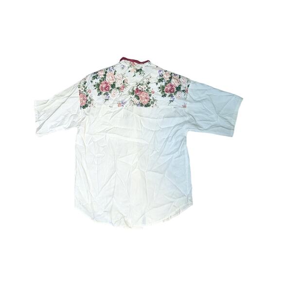 Vintage Hot Stuff Floral button up top Size M - Picture 2 of 8